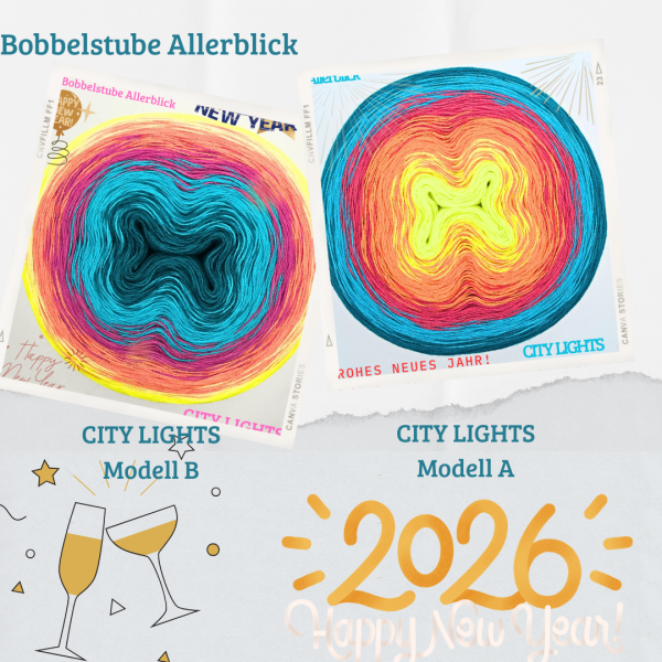 Bobbel des Monats Januar 2026 " CITY LIGHTS " 5 Farben